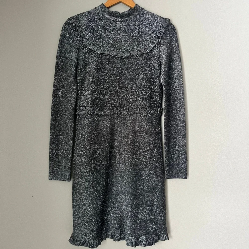 MAJE Mini Dress‎ Size Medium Formal Metallic Event Party New Years Eve - Picture 2 of 7